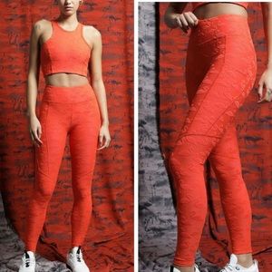 Twenty Montreal NWT 3D Activewear Flamingo High Waisted Coral Leggings